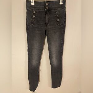 Express Charcoal High Rise Skinny Jeans